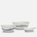 Serax x Ottolenghi Small Bowl - White & Swirl Blue (Set of 4)