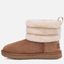 UGG Women's Fluff Mini Quilted Sheepskin Boots - Chestnut - UK 3