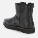 UGG Women's Classic Zip Mini Waterproof Leather Boots - Black - UK 3