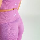 Bezszwowe prążkowane legginsy z kolekcji MP X Sinead – różowe - XS