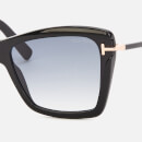 Tom Ford Women's Leah Butterfly Frame Sunglasses - Black/Smoke