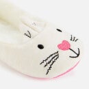 Joules Girls' Cat Slippers - Cream - Extra small