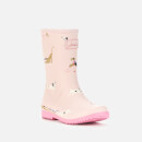 Joules Girls' Dog Print Wellies - Pink