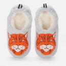 Joules Girls' Wild Cat Slippers - Grey - Extra small