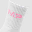 MP Essential Crew Socks Unisex - White/Candy Floss