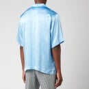 Martine Rose Men's Oversized Hawaiian Shirt - Light Blue