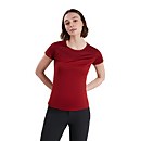 Women's Voyager Tech Tee Short Sleeve Crew - Dark Red
