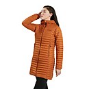 Women's Nula Micro Long Insulated Jacket - Brown