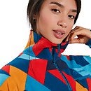 Women's Navala Half Zip Fleece Jacket - Red / Blue