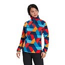 Women's Navala Half Zip Fleece Jacket - Red / Blue