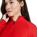 Women's 24/7 Long Sleeve Zip Base Layer - Red