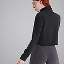 Women's Prism Crop Half Zip Fleece -  Black