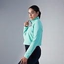 Women's Prism Crop Half Zip Fleece - Turquoise