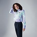 Women's Prism Crop Half Zip Fleece - Purple / Turquoise