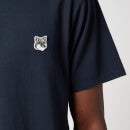 Maison Kitsuné Men's Grey Fox Head Patch Classic T-Shirt - Navy