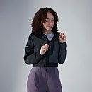 Women's Cropped Co-Ord Wind Waterproof Jacket - Black / Grey