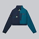 Women's Cropped Co-Ord Wind Waterproof Jacket - Blue / Green