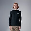 Unisex Kanchenjunga Static Long Sleeve T-Shirt - Black