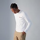 Unisex Organic Heritage Front & Back Logo Long Sleeve Tee - White