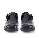 Adult Womens Fragma T-Buckle Patent Leather Black