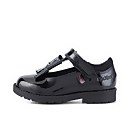 Infant Girls Lachly Bow Strap Patent Leather Black