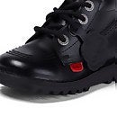 Kickers Kids' Kick Hi Zip Leather Boots - Black - 7