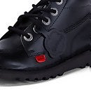 Junior Unisex Kick Hi Zip Leather Black