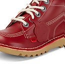 Junior Unisex Kick Hi Zip Leather Red