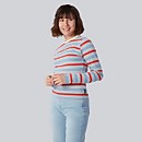 Women's Long Sleeve Stripe Ringer T-shirt Multi