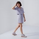 Women's Checked Mini Wrap Skirt Lilac