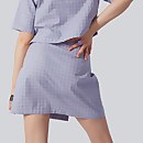 Women's Checked Mini Wrap Skirt Lilac
