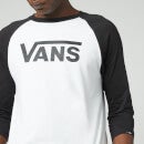 Vans Men's Classic Raglan Top - White/Black - S