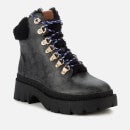 Coach Women's Janel Coated Canvas Hiking Style Boots - Charcoal - UK 3