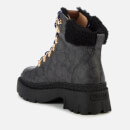 Coach Women's Janel Coated Canvas Hiking Style Boots - Charcoal - UK 3