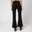 Whistles Women's Kai Knitted Ribbed Flare Trousers - Black - UK 12