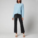 Whistles Women's Ribbed Crew Neck Jumper - Pale Blue - M