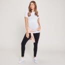 Bezszwowy T-shirt z krótkimi rękawami dla kobiet w ciąży z kolekcji MP – biały - XS