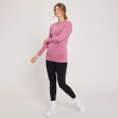 Dámske bezšvové tehotenské tričko MP s dlhými rukávmi – fialové - XS
