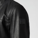 BOSS Orange Men's Leather Jacket - Black
