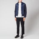 Mackage Men's Collin Bomber Jacket With Quilted Down Front Body - Navy - S