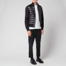 Mackage Men's Collin Bomber Jacket with Quilted Down Front Body - Black - S