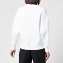 AMI Women's Laced De Coeur Sweatshirt - White