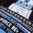 Merry Force Be With You Christmas Knitted Jumper Black