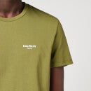Balmain Men's Flock T-Shirt - Khaki/White - S