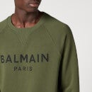 Balmain Men's Printed Sweatshirt - Khaki/Black