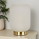 Pearl Frosted Table Lamp White Homebase