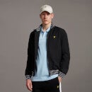 Tipped Funnel Neck Jacket - Jet Black