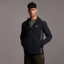Hooded Jacket with Contrast Piping - True Black