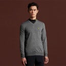 Golf V Neck Pullover - Mid Grey Marl