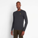 Cotton Merino Crew Jumper - Charcoal Marl